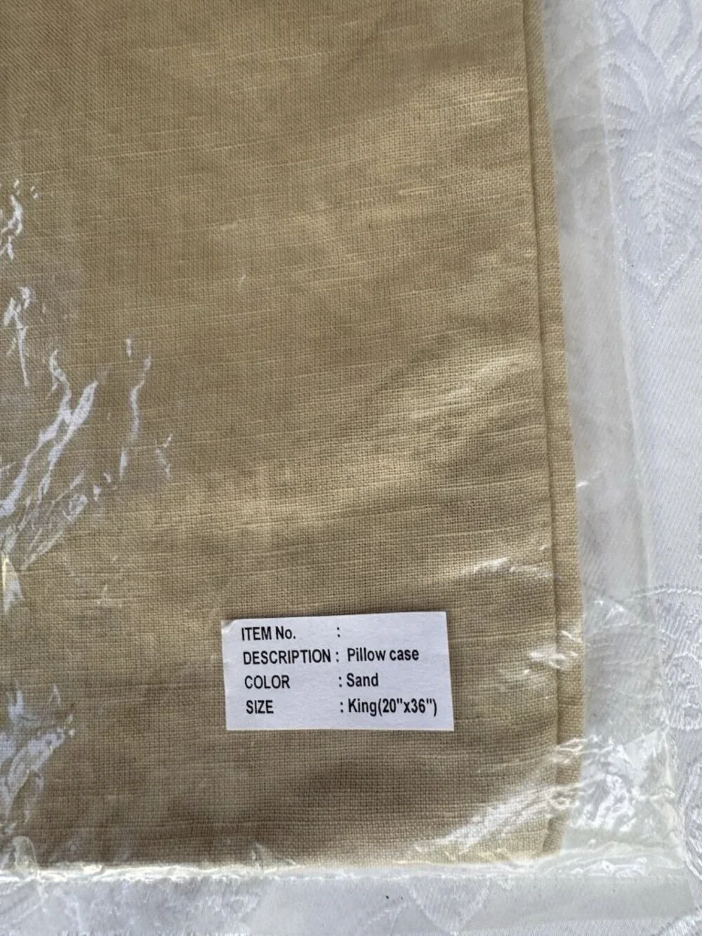 Dr Flax Sand King Linen Pillow Case Cover Slip Pillowcase French Country NEW